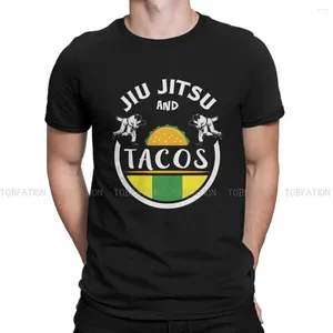 Męskie koszule tacos o szyi tshirt jiu jitsu judo sztuki walki czyste bawełniane oryginalne koszulę ubrania indywidualność wielka wyprzedaż