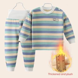 Clothing Sets Thicken Warm Plush Children Kids Clothes Boy Girl Underwear Suits Autumn Winter Clothinn 231215