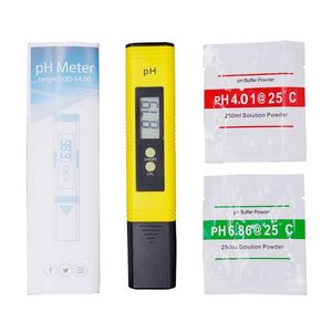 PH -mätare Partihandel Protoble LCD Digital Meter Pen of Tester Noggrannhet 0,01 Akvarium Pool Vatten Vin Urin Matic Calibration Measurem DHQ0V