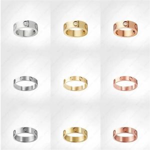 Love Screw Ring mens Band Rings 3 Diamon designer gioielli di lusso da donna Lega di acciaio al titanio placcato oro artigianale Oro Argento Rosa Nev263E