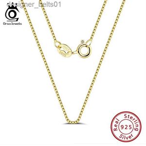 Collane con ciondolo ORSA JEWELS Collana a catena italiana in argento sterling 925 Collane in argento placcato oro rosa/oro Catene per ciondolo SC07-GL231215