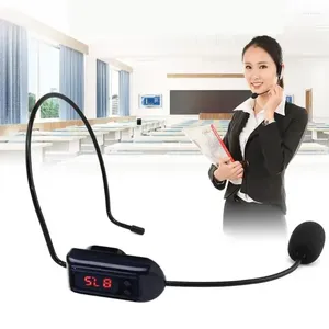 Microphones Portable Wireless FM Mic Head-Mounted Microphone With Receiver For Teaching Earphone Headphone Accessories