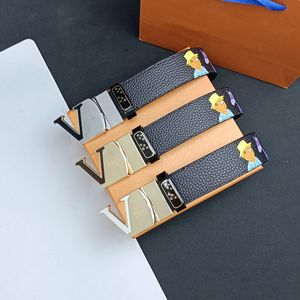 Fashion men's designer belt Business leisure lvp belts Genuine leather for women's belt 6-color trendy waistband with box