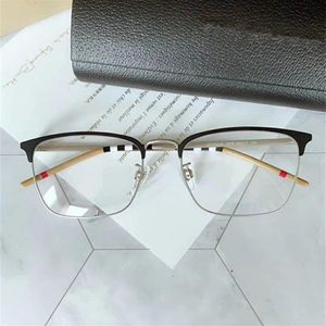 Estrela de alta qualidade BE1332-D designer Eeybrow óculos masculinos de aro grande 56-17-145 xadrez semi-aro contrastante para óculos de prescrição fulls320l