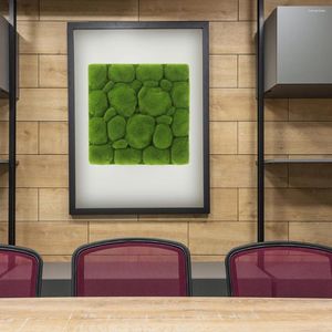 Dekorativa blommor 2 st skum flockar simulering mossa grön bakgrund vägg falsk matta klädsel trim prydnad torv konstgjord panel