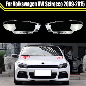 VW Scirocco 2009 için Ön Araba Far Kapağı ~ 2016 Otomatik Ahbon lambal Kafa Lambası Işığı Cam lens Kabuğu Kapsar