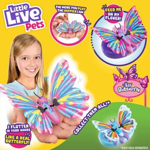 Andra leksaker Little Live Pets Interactive Realistisk fjäril med blommor Sug Pad Wings Girl Toy Gifts Pet Collection 231215