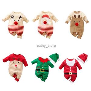 Комбинезоны Праздничная одежда для малышей Косплей Костюм Праздничный наряд для младенцев Рождественский комбинезонL231114