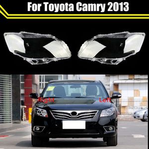 Frente do carro transparente farol claro lente capa auto cabeça luz tampas lâmpada abajur escudo de vidro para toyota camry 2013