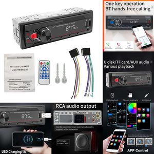 Otomatik Elektronik Araba Radyo Stereo Player Bluetooth 1 Din Dijital Araba Mp3 Pansiyon 60WX4 FM Radyo stereo Ses Müzik USB/SD İLE İLE İLE