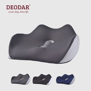 CuscinoCuscino decorativo Deodar Memory Foam Sit Cuscino per sedile con sollievo osseo Cuscino ergonomico per correggere la seduta per la tuberosità dei glutei Ridurre l'affaticamento per la sedia 231214