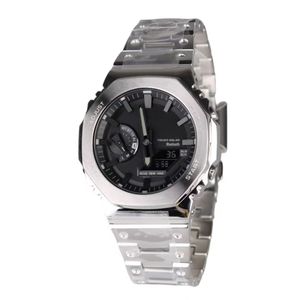 Shock Original shock watch GMB2100 Sports Digital Quartz Unisex Watch Alloy Dial Full Steel Band Oak Series box The watch is made of steel all over hot high quality