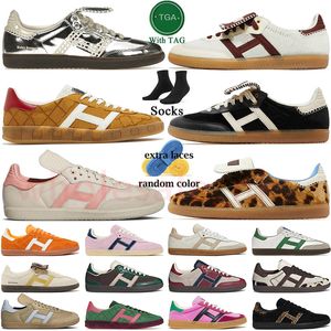 2024 Original OG inomhus Notitle Wales Bonner Pony Leopard Shoes Designer Men Women Classic Pink Veet Black White Gum Sporty Rich Platform Sneakers Trainers