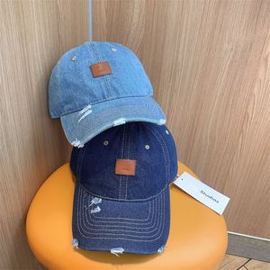 Cappello piatto Fashion Luxury Denim Vintage Denim Designer Outdoor Lettera Ebroidery Baseball Cappelli da streetwear