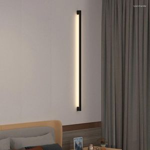 Vägglampor minimalistiska LED -ljus svart guldmetall dimbar för salong sovrum gång restaurang trappor släpp modern lampa