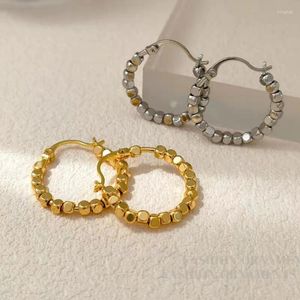 Orecchini a cerchio piccoli perline in perline europea e americana Metallic Danglers Nicchia Nicchia Hip-Hop Creings per 2023 Earbob di alta qualità
