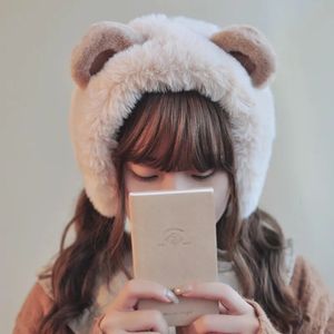 Ear Muffs Design Women Cute Bear Earmuffs for Girls Warm Luxury Furry Cat Earmuffs Sweet Lolita Ear Cover for Winter Plush Headband 231214