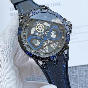 Branded Roger D 46mm Men's Watch Quartz Battery Silica Gel Strap 8 colors Fashion Watches RD0912287L