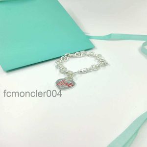 Bracciale rigido t Argento V-oro Materiale leggero Lusso Piccolo amore Cuore Bracciale di marca YNAD