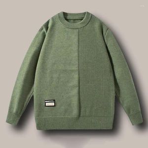 Erkek kazakları Arktik Kadife Örgü Sweater Düz Renk Erkek Kış Külotları Sıcak Yün Büyük Boy Gevşek Jumper'lar Vintage Örgü