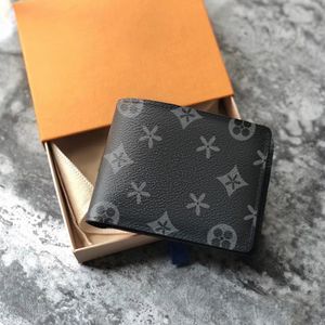 Portafogli uomo di alta qualità Portafoglio uomo 3 slot per carte di credito Portamonete Fiore marrone M60895 Porta carte multiplo da donna Porta carte di lusso in vera pelle Portafogli firmati Pochette