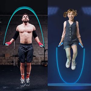 Jump Ropes Glowing For Develop Kids Sports Intresse Män Kvinnor Fitness inomhus utomhus LED Lätt rep Justerbart Jumping 231214