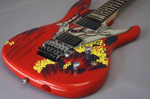 Sällsynt 20 -årsjubileum JS20S Joe Satriani Surfing Alien Electric Guitar Floyd Rose Tremolo Bridge Locking Nut Pearl Pearl Poots med Joesatriani Inlay den 21: e