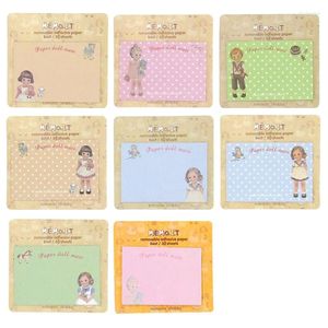 Pcs/lot Kawaii Girl Dolls Memo Pad Sticky Notes Cute N Times Stationery Label Notepad Bookmark Post School Supplies