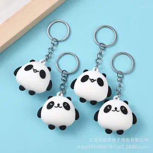 Chaveiros moda mini panda gigante chaveiro para mulheres homens bonito saco pingente acessórios carro chaveiro presentes de aniversário artesanato suprimentos