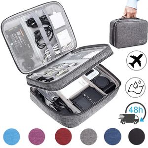 Sacos cosméticos casos saco de armazenamento de cabo impermeável digital organizador eletrônico portátil usb linha de dados carregador plug viagem 231215