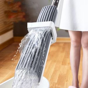 Mops Saugfähiger Wringer-Mopp für flache Bodenfliesen, Haushaltsreinigung, Freihandwaschen, Balai-Reiniger, Wasser-Kollodium-Quetschwischen, 231215