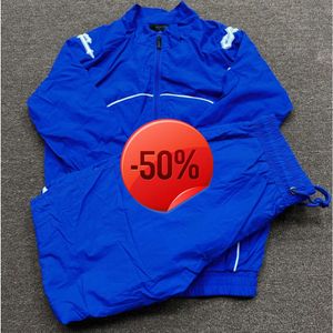 50 off ~ Trapstar Blue Trench Letter Brodery Trendy Brand New Casual Sweatshirt Set Youth Coat