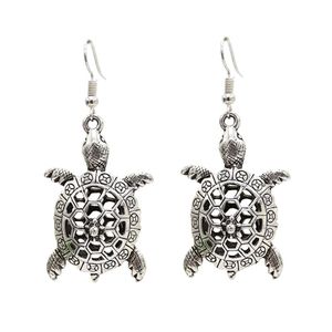 Dangle Chandelier Retro Flower Pattern Cute Animal Style Elephant Turtle Shape Alloy Drop Earrings For Women Gifts Delivery Jewelry Dhoux