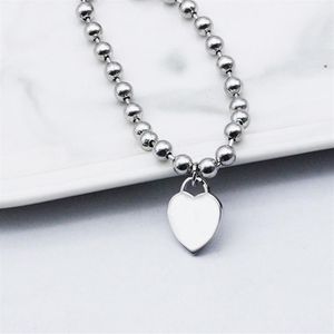 couple 15mm Heart Bracelets Strands Stainless Steel Round Beaded Chains Extension chain 5cm Fashion Jewelry Whole Gifts for gi289k