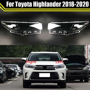 Car Replacement Front Headlight Glass Headlamp Transparent Lampshade Lamp Shell Lens Cover for Toyota Highlander 2018 2019 2020