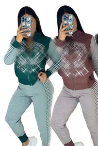 Mode Damen Hoodies Hosen Zwei Stück Set Kausalen Lauf jacken Weibliche Sweatshirts Lange Hosen Drucken Jogginganzüge Kleidung