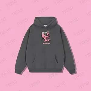 Damen Hoodies Kpop INS -Stil Paar Karton Harajuku Hoodie Privat Bron Pink Sweatshirt BP Fleece Casual Oversize xxl Ullover unisex