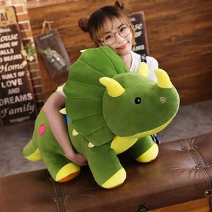 Stuffed Plush Animals 40cm Creative Big Soft Triceratops Stegosaurus Toy Dinosaur Doll Kids Dinosaurs Birthday Gifts 231215