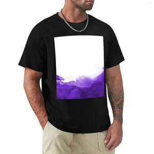 Men's Polos STORM PURPLE WATERCOLOUR T-Shirt Summer Top Shirts Graphic Tees Plain Mens Clothes