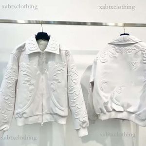 Designer-Herbst/Winter-Kapuzenjacke mit langen Ärmeln, L-Marke, V-Jacke, lässige Mode, Must-Have, lockere, elastische Baumwolljacke, Lederjacke für Männer und Frauen
