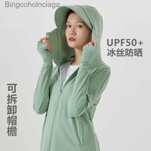 Outros vestuário de vestuário de verão Sunsn Roupas mulheres mulheres esportes de pesca ao ar livre Cloths UV Protection Clothing Ice Silk Breathable Capuzes Jacketsl231215