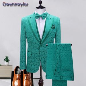 Męskie garnitury Blazers Gwenhwyfar Ed Lapel Solid Slim Fit Men Suit na ślubne pojedyncze piersi Tuxedos Custom Made Terno Masculino Pants 231215