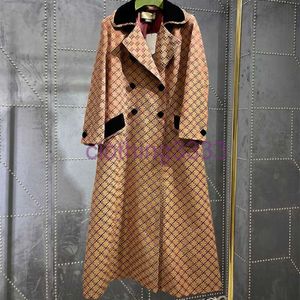 Womens Long Cloak Women Mature Coats Trench Jacket Fashion Letters Printing Long Coat Girls Casual Windproof 22FW Winter Clothes