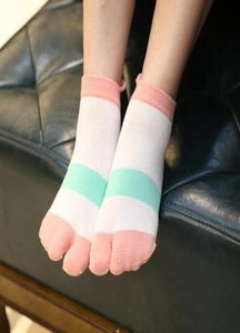 2 pairs Japanese Gate Split Toe Tabi Socks Women Summer Wear Soft Comfy Ankle Socks Striped Pattern thin antisweat98418304008429