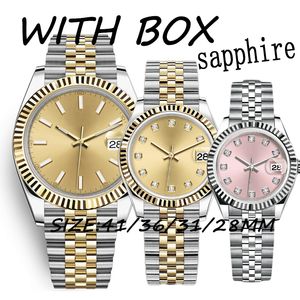 U1 Watch Mens Automatic Mechanical movement Watches 36/41MM Full Stainless steel Luminous Waterproof pink 28/31MM Women Watch Couples Style Classic Wristwatches