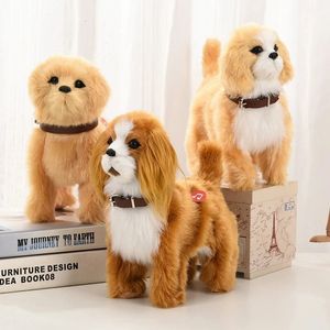 ベビーミュージックサウンドおもちゃシミュレーションロボット犬電子ペットコントロールテディウォーキングノディートッチアニマルチルドレントイギフト231215