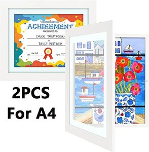 Picture Frames Upgrade Kids Art Frames Wooden For A4 Changeable Picture Display Art-Work Children Projects Home Office Storage Picture Display 231215