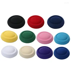 Atacado multi-cor mini chapéu base diy companhia aérea aeromoça boné fedoras headwear acessórios tecido festa cocar