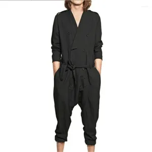 Herrspårar 4xl Spring/Summer Jumpsuit Kläder mode Överaller klä upp män Anpassade smala fittbyxor Set Plus Size Costume