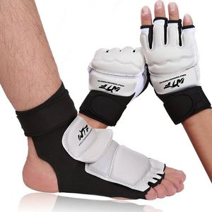 Equipamento de proteção Luvas de Taekwondo Protetor de Pés Sapatos de Taekwondo Meias de Pé MMA WTF Adulto Criança Mão Protetor de Pé Meio Dedo Luvas de Boxe 231215